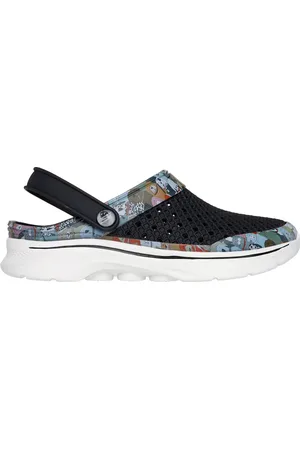 Skechers Damen Foamies: GO WALK 7 - Puppy Party Shoes in Schwarz/Mehrfarbig, Größe 36