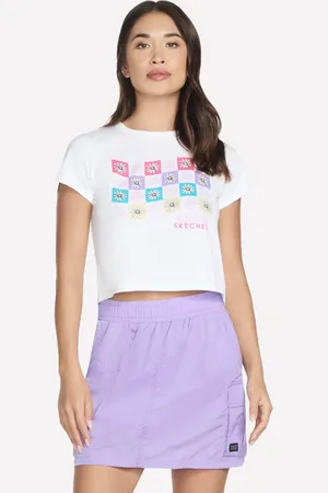 Skechers Damen Uno Check T-Shirt in , Größe XS