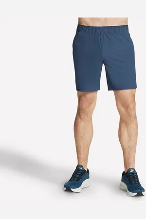 Skechers Herren GO STRETCH Ultra 7 Inch Shorts in Gray /Blue, Größe Klein