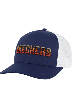 Skechers Herren Textured Logo Trucker Hat in Gray /Blue