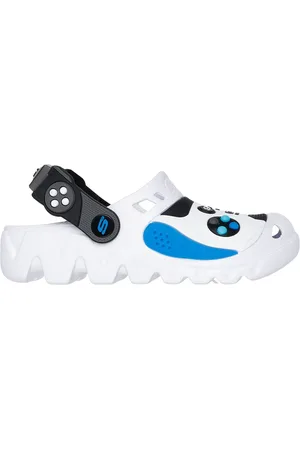 Skechers Jungen Foamies: Zaggle - Hydro-Pointz Shoes in Weiss/Schwarz/Blue, Größe 27.5