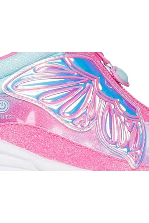 Skechers Mädchen Dream Racer - Butterfly Express Shoes in Rosa/Türkis, Größe 27.5