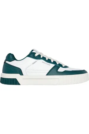 Skechers Herren Jade - Strane Sneaker in Weiss/Grün, Größe 39.5