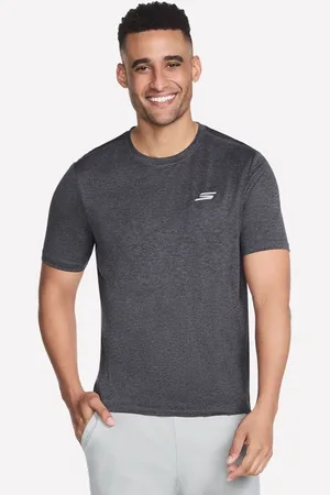 Skechers Herren Performance Charge T-Shirt in Schwarz/Gray , Größe Klein