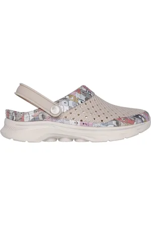 Skechers Damen Foamies: GO WALK 7 - Puppy Party Shoes in Gray /Mehrfarbig, Größe 36