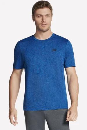 Skechers Herren Performance Charge T-Shirt in Blue/Red, Größe Medium