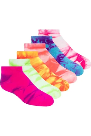 Skechers Mädchen 6 Pack Tie Dye Sport Fashion Socken in , Größe Klein