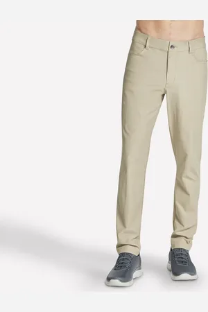 Skechers Herren GO WALK Premium 5 Pocket Pant in Natur/Braun, Größe 46