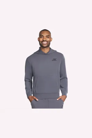 Skechers Herren SKECHCLOUD Elevate Kapuzenpullover in Schwarz/Gray , Größe Klein
