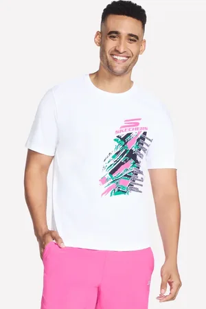 Skechers Herren Pickleball Splatter T-Shirt in , Größe Klein