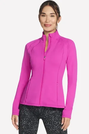 Skechers Damen GO WALK Jackett in Rosa/Violett, Größe Klein