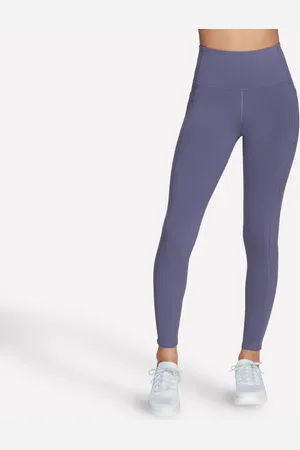 Skechers Damen GO WALK High-Waisted Legging in Violett/Gray , Größe XS