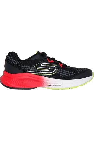 Skechers Jungen Elite Sport Stride Sneaker in Schwarz/Red, Größe 35.5, Waschmaschinenfest