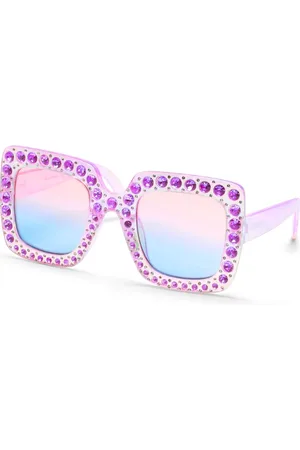 Skechers Mädchen Square Rhinestone Sonnenbrillen in