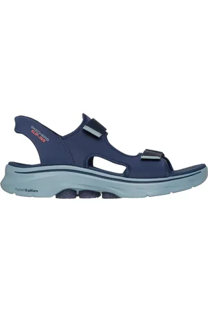 Skechers Herren Slip-ins: GO WALK 7 Sandal - Ken in Blue/Orange, Größe 39.5