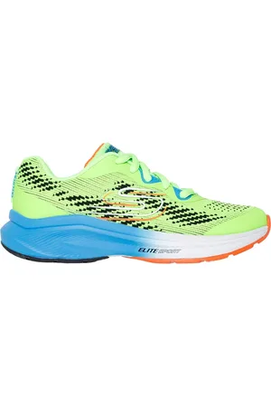 Skechers Jungen Elite Sport Stride Sneaker in Grün/Blue, Größe 35.5, Waschmaschinenfest