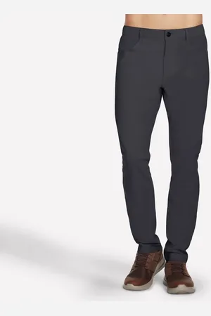 Skechers Herren GO WALK Premium 5 Pocket Pant in Schwarz/Gray , Größe 46