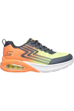 Skechers Jungen Microspec Max Advance - Vadieno Sneaker in Gray /Orange, Größe 35.5