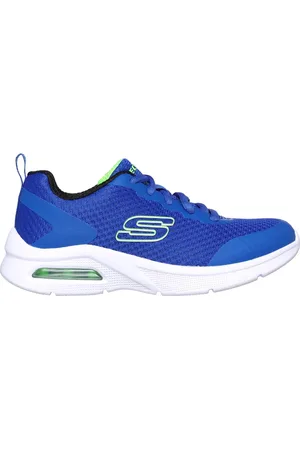 Skechers Jungen Microspec Max- Kaptix Sneaker in Blue/Grün, Größe 35.5