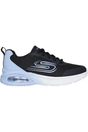 Skechers Mädchen Microspec Max Advance - Triple Takeoff Sneaker in Schwarz/Violett, Größe 35.5