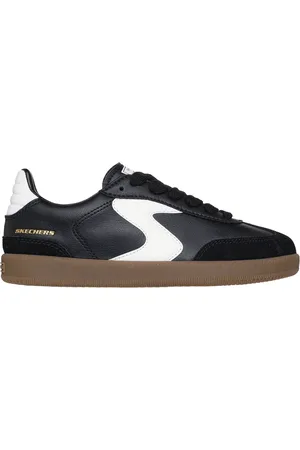 Skechers Jungen Hotshot - Junior Varsity Sneaker in Schwarz/Weiss, Größe 35.5