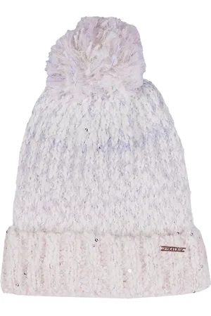Skechers Damen Slub Knit Ivory Pom-Pom Beanie in