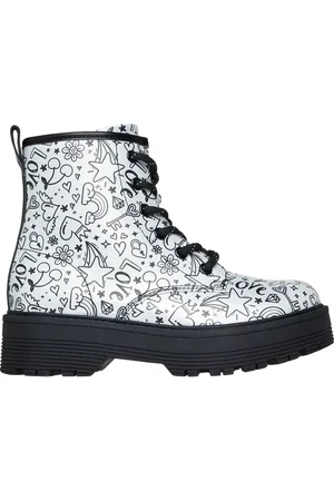 Skechers Mädchen Gravlen Hi - Doodle Down Shoes in Silber/Schwarz, Größe 28.5