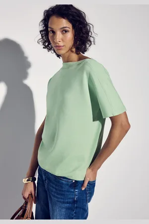 Street one T-Shirt, mit U-Boot-Ausschnitt