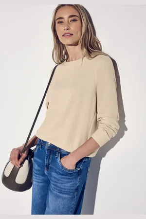 Street one Sweater, mit U-Boot-Ausschnitt und in feiner Struktur-Optik