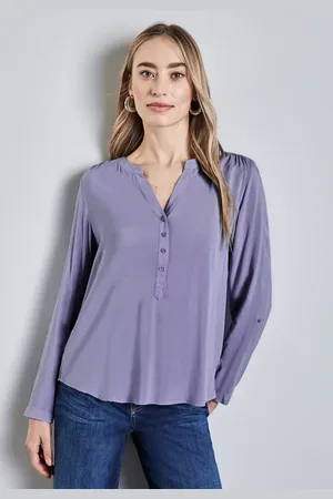 Street one Damen Basic Bluse in Unifarbe in , Gr: 36