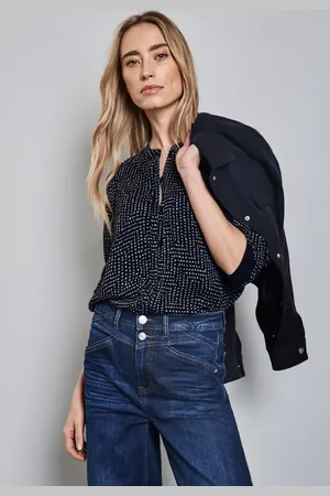 Street one Damen Gemusterte Chiffon Bluse in , Gr: 34