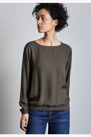 Street one Damen Bluse mit gerafftem Saum in , Gr: 34