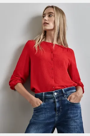 Street one Strukturbluse mit Stickerei