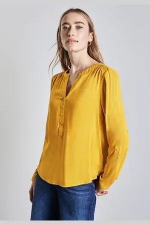 Street one Damen Basic Bluse in Unifarbe in , Gr: 38