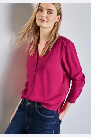 Street one Damen Basic Bluse in Unifarbe in , Gr: 38