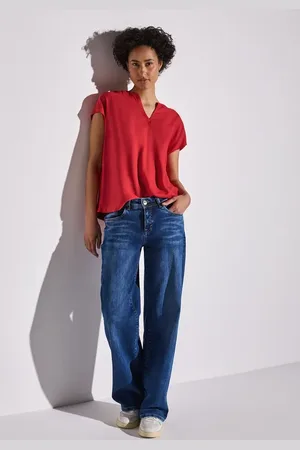 Street one Damen Bluse in Unifarbe in , Gr: 34