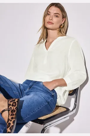 Street one Leinenmix-Bluse in Unifarbe