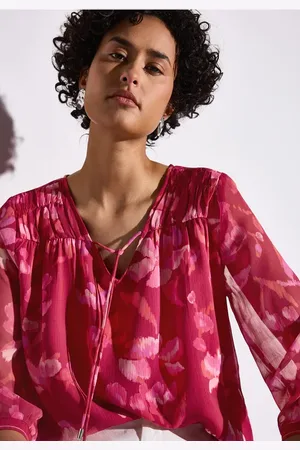 Street one Damen Chiffon-Tunika mit Raffung in , Gr: 36