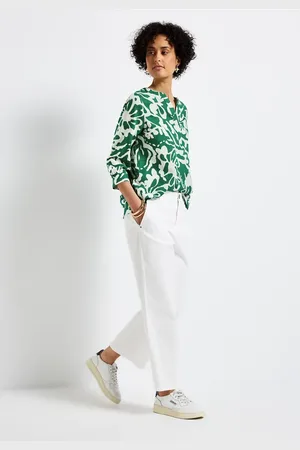 Street one Gemusterte Leinenmix-Bluse