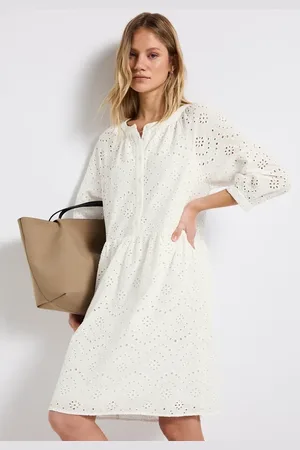Street one Kleid mit Lochstickerei