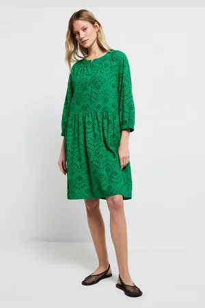 Street one Damen Kleid mit Lochstickerei in , Gr: 34