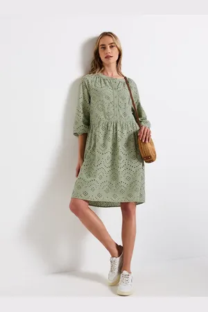 Street one Kleid mit Lochstickerei