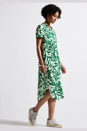 Street one Damen Gemustertes Leinenkleid in , Gr: 34