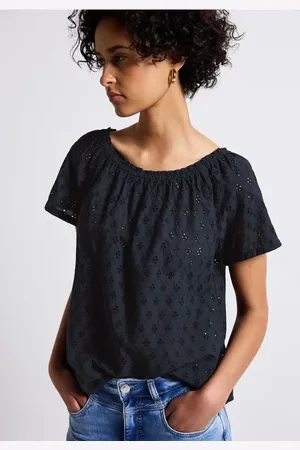 Street one Bluse mit Lochstickerei