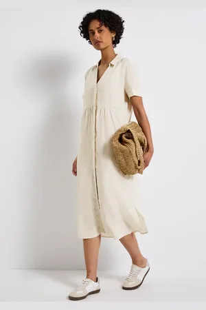 Street one Kurzarmkleid aus Leinen
