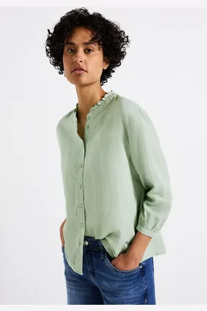 Street one Leinenmix Bluse mit Rüschen