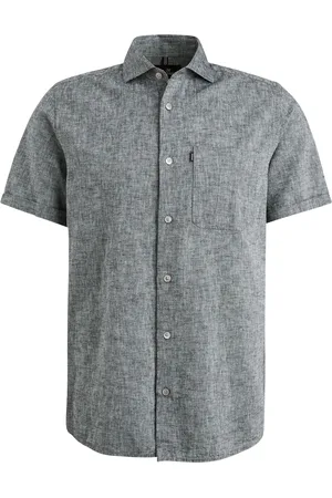 Vanguard Short Sleeve Hemd Leinen Antrhazit Grau Größe XXL