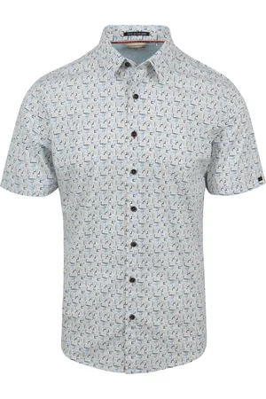No Excess Shirt Weiß Mehrfarbiger Druck Größe M