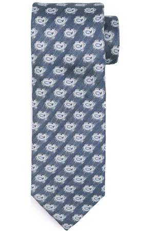 Suitable Krawatte Seide Paisley Navy Dunkelblau