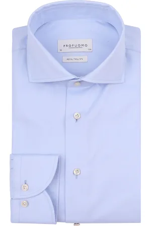 Profuomo Hadleighs Royal Twill Hemd No6 Blau Größe 38